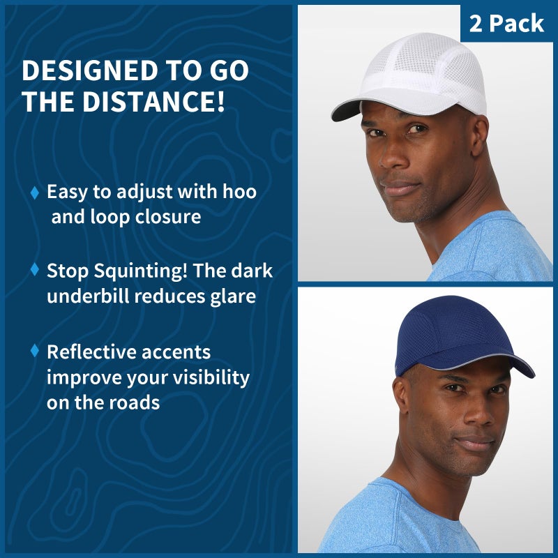 TrailHeads Performance Mens Running Hat - Lightweight, Quick Dry Workout Hats for Men - Athletic Sports Cap for Tennis, Gym - Image 3